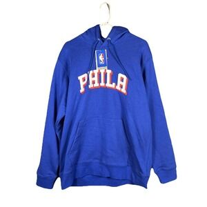 Nike Philadelphia 76ers Wordmark‎ Mens NBA Club Hoodie Pullover Sweatshirt XL